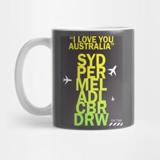 I love you AUSTRALIA green Mug